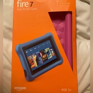 Pink Amazon Fire 7 kid proof case